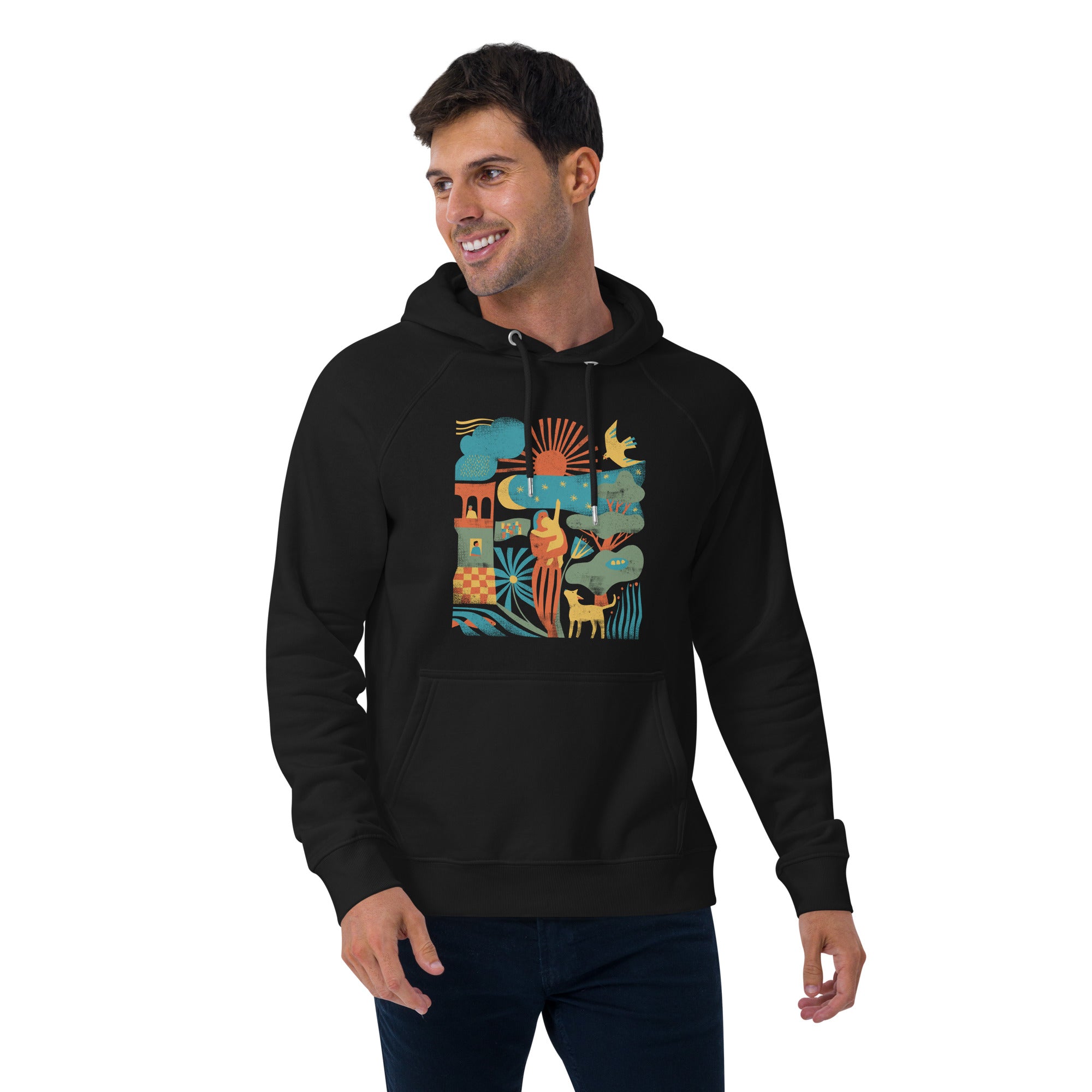 Eco raglan Unisex hoodie, Mother - LOS GUSANOS