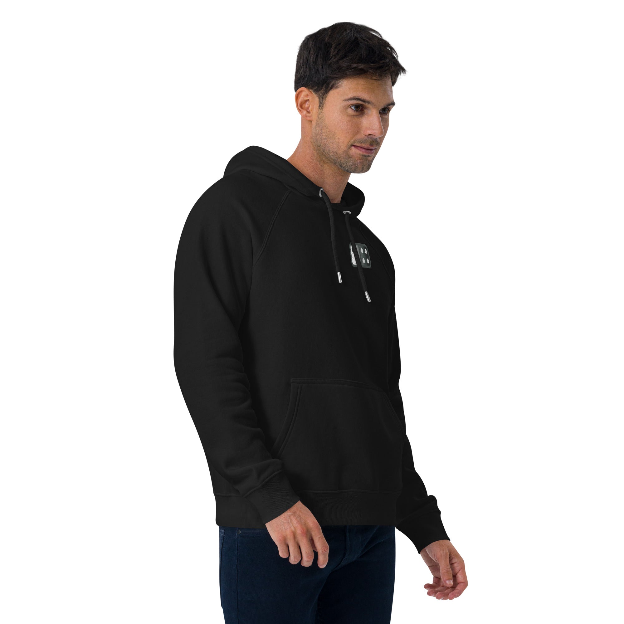 Eco raglan Unisex hoodie, 2024 Embroidered