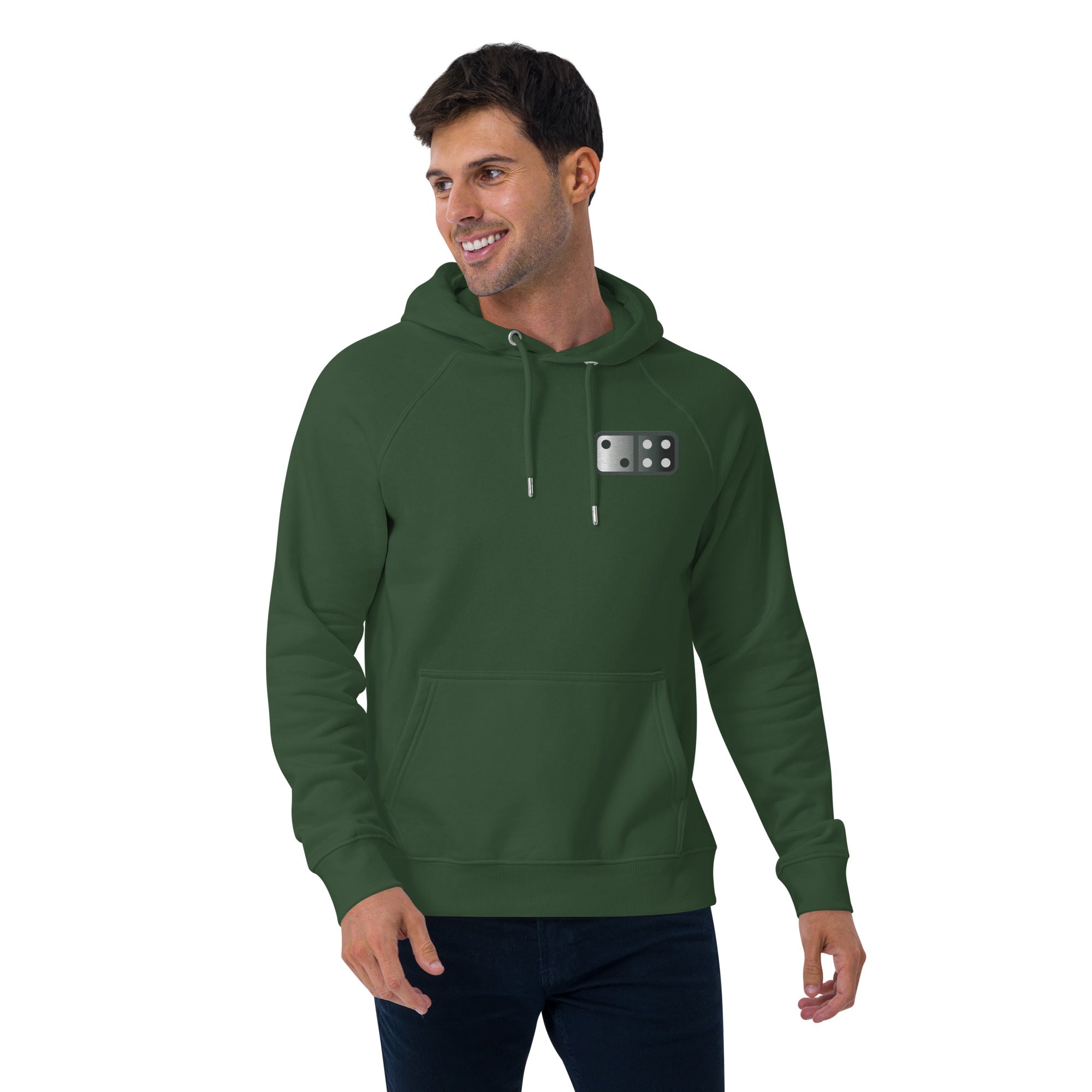 Eco raglan Unisex hoodie, 2024 Embroidered