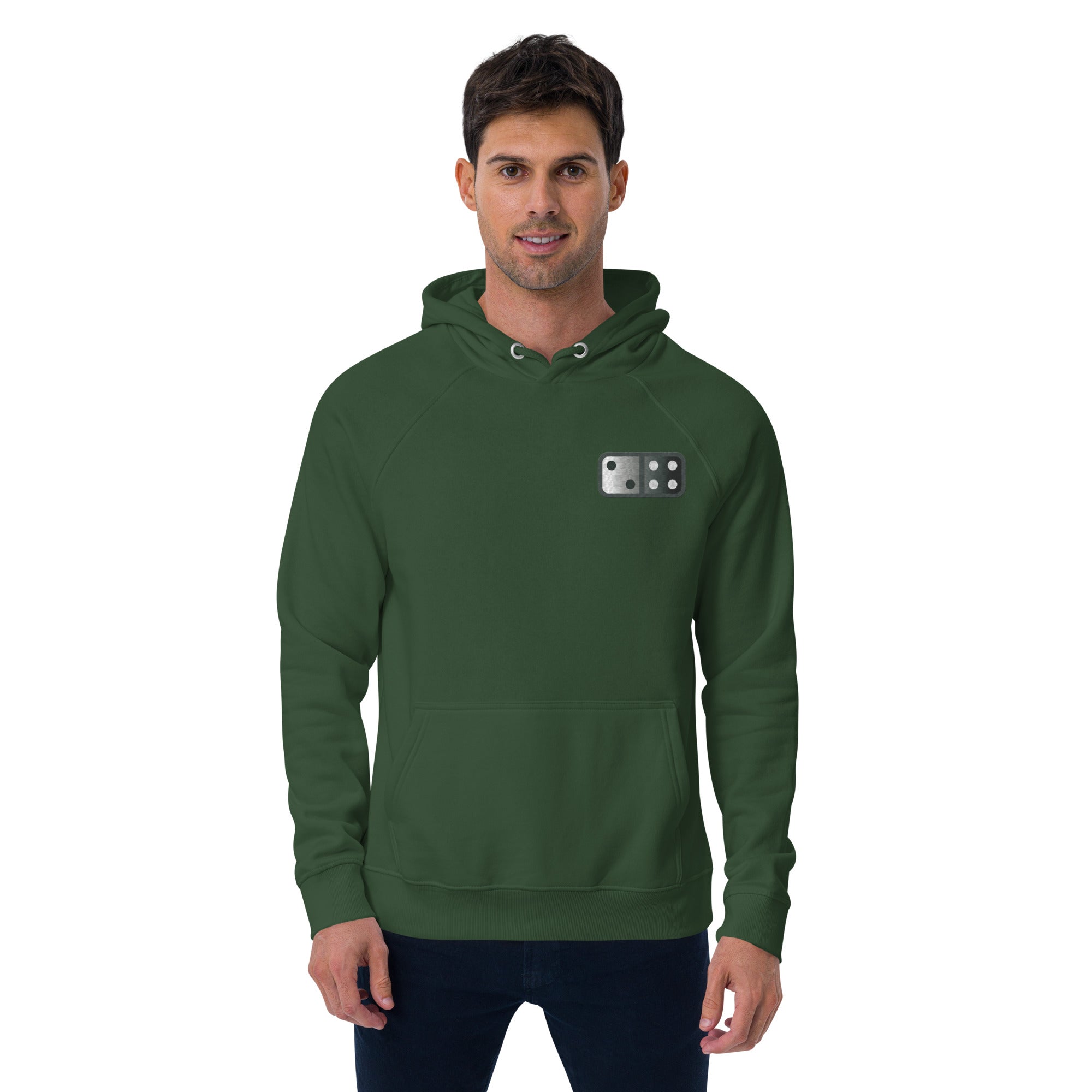 Eco raglan Unisex hoodie, 2024 Embroidered