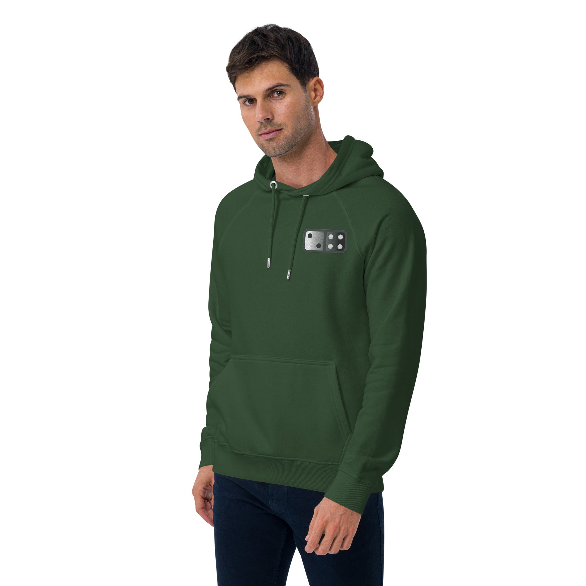 Eco raglan Unisex hoodie, 2024 Embroidered