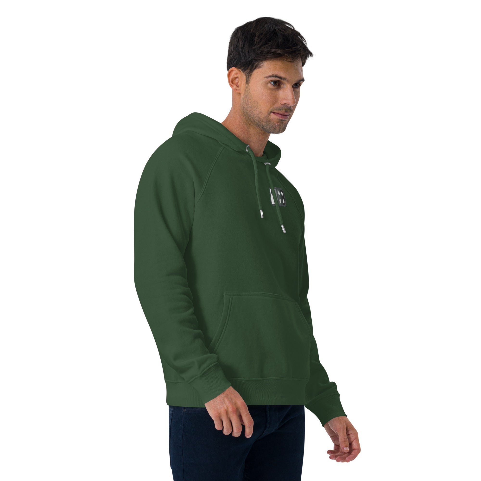 Eco raglan Unisex hoodie, 2024 Embroidered