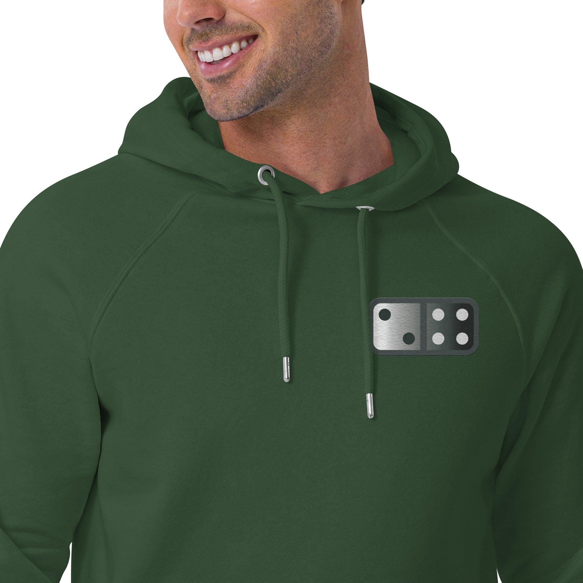 Eco raglan Unisex hoodie, 2024 Embroidered