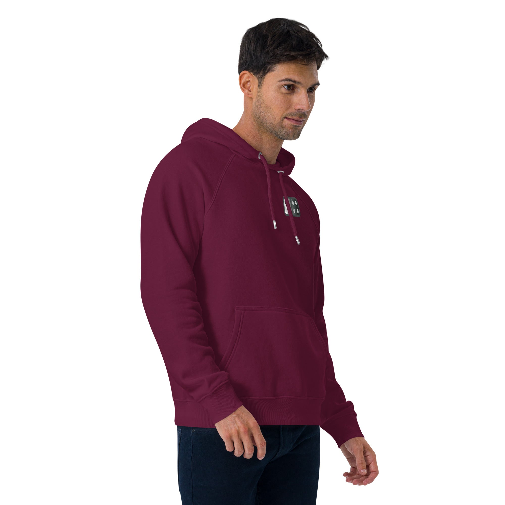 Eco raglan Unisex hoodie, 2024 Embroidered