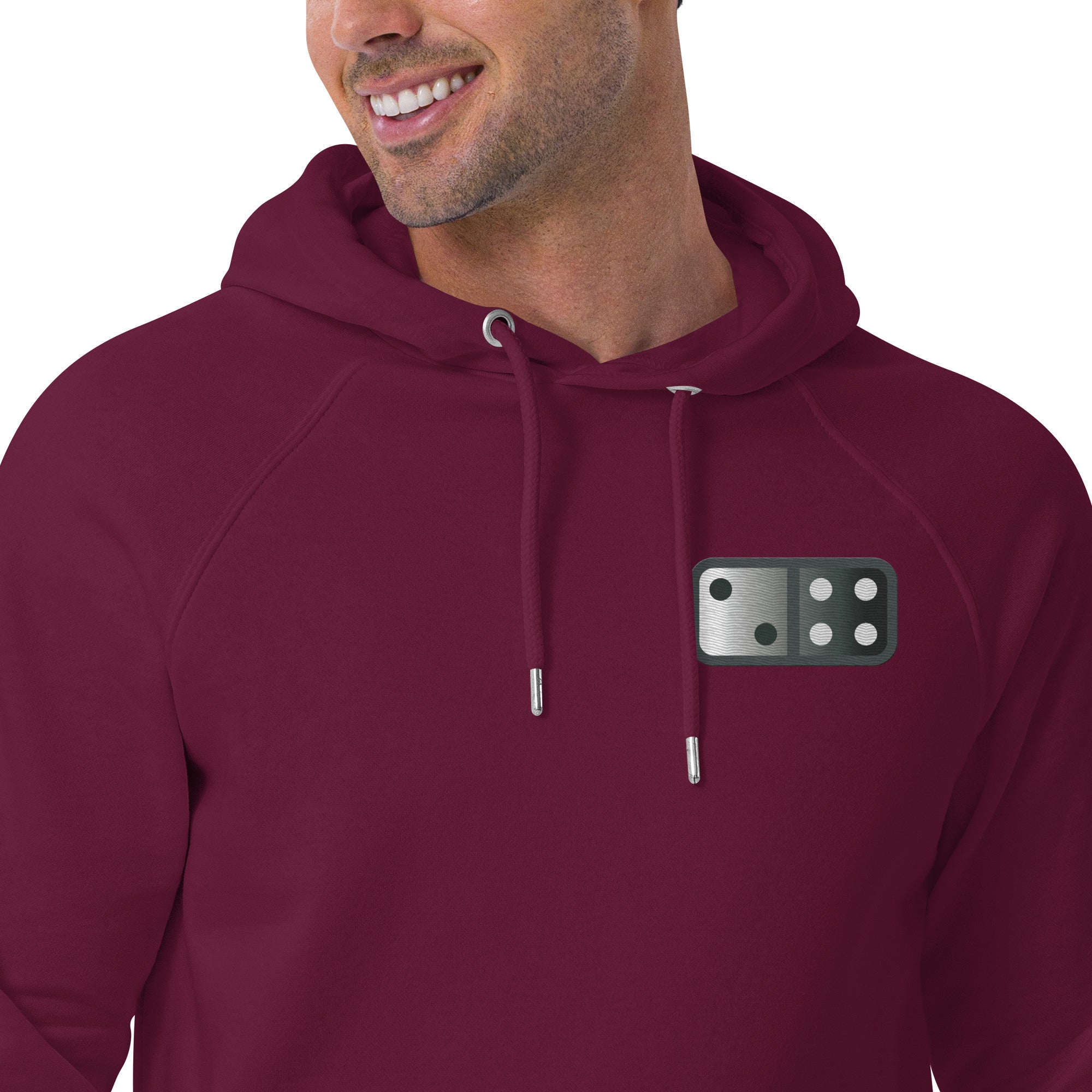 Eco raglan Unisex hoodie, 2024 Embroidered