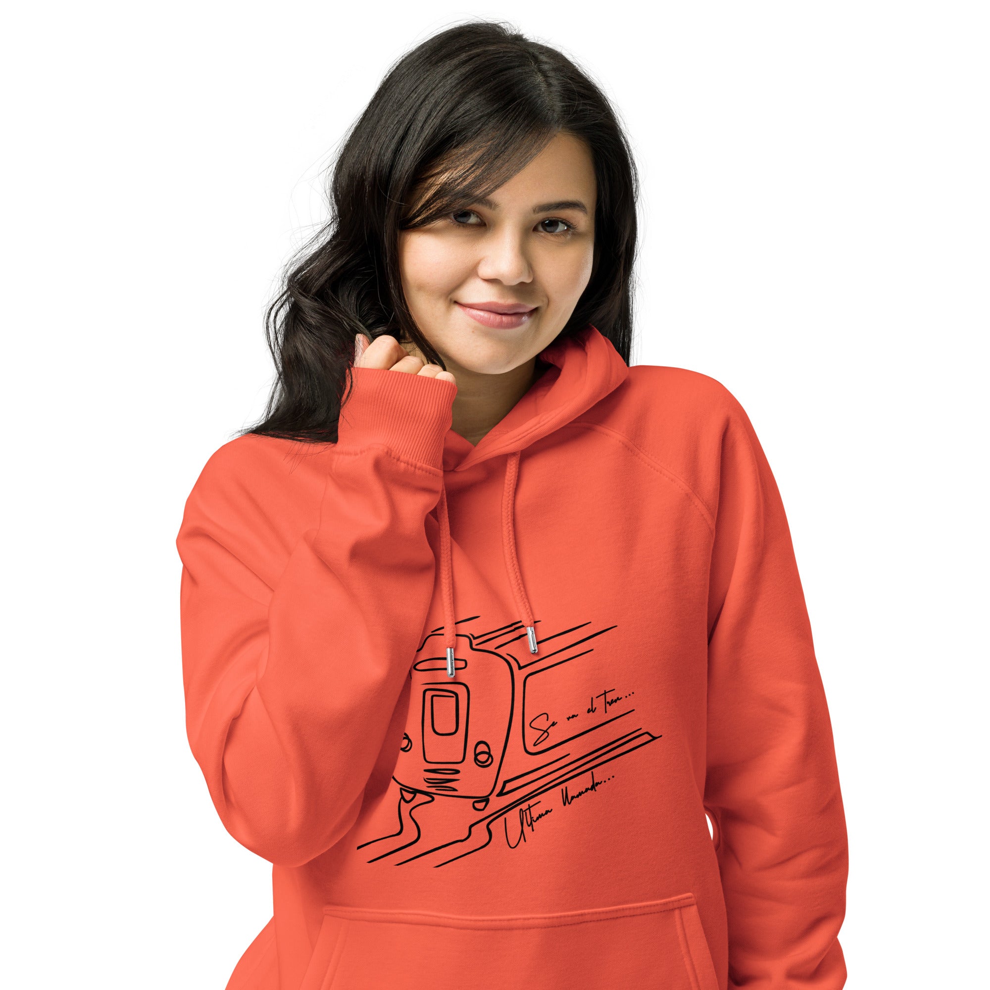 Eco raglan Unisex hoodie, Tren - LOS GUSANOS