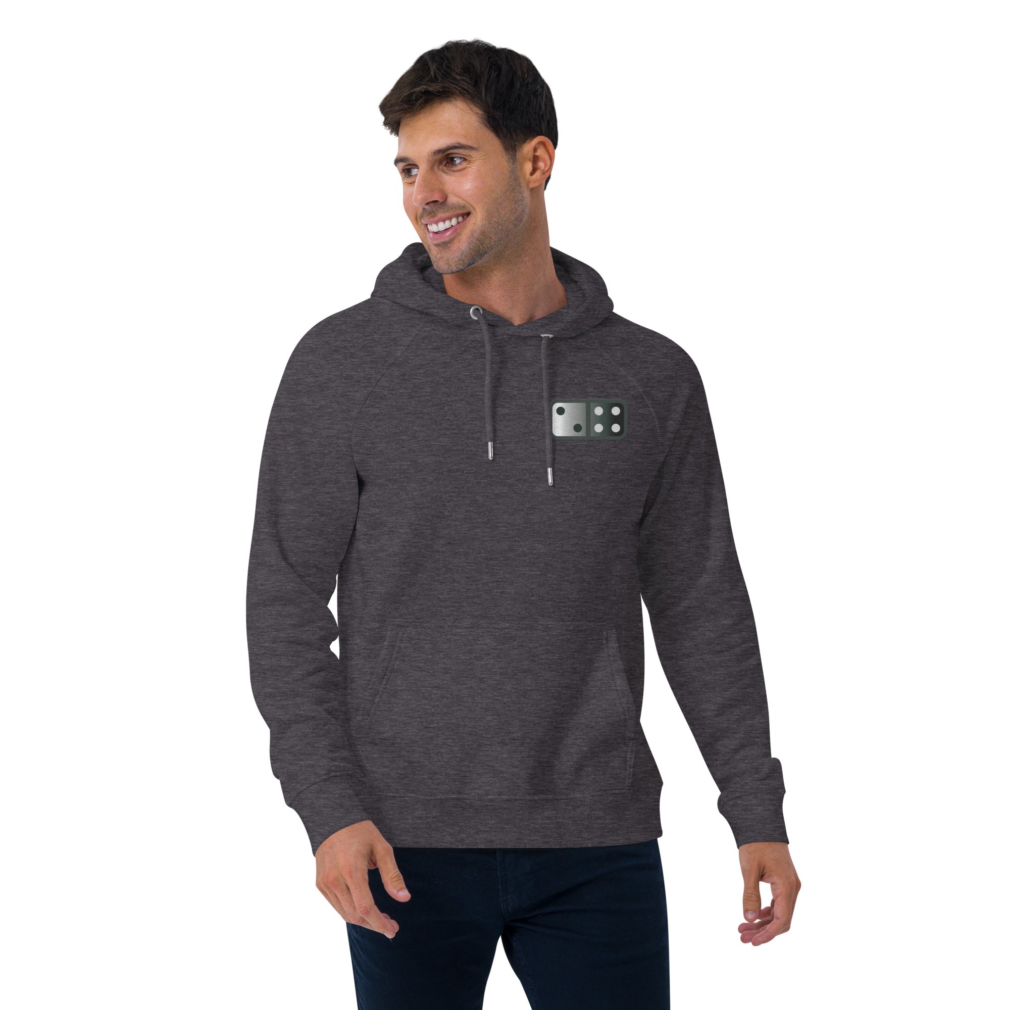 Eco raglan Unisex hoodie, 2024 Embroidered