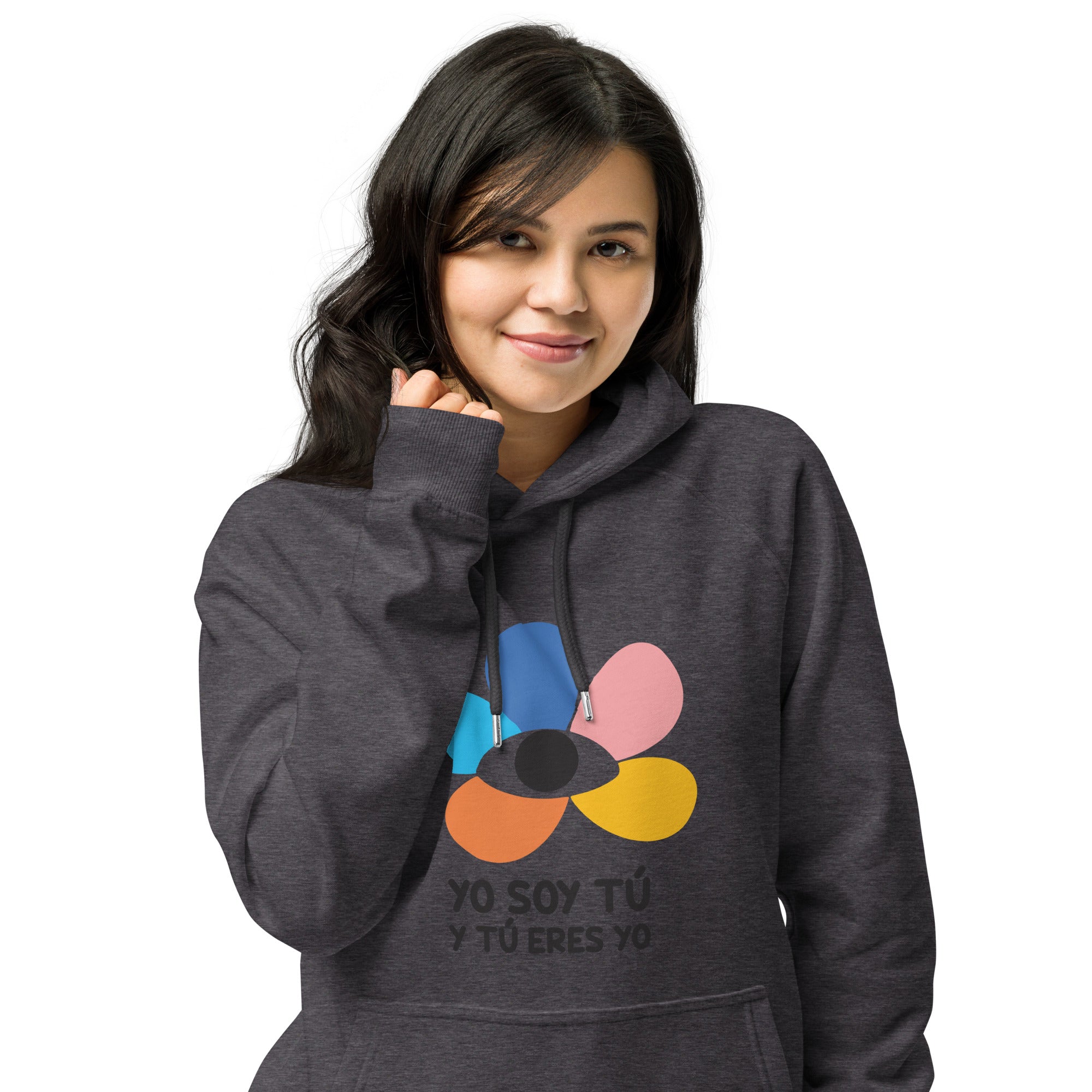 Eco raglan Unisex Hoodie, Yo Soy Tú