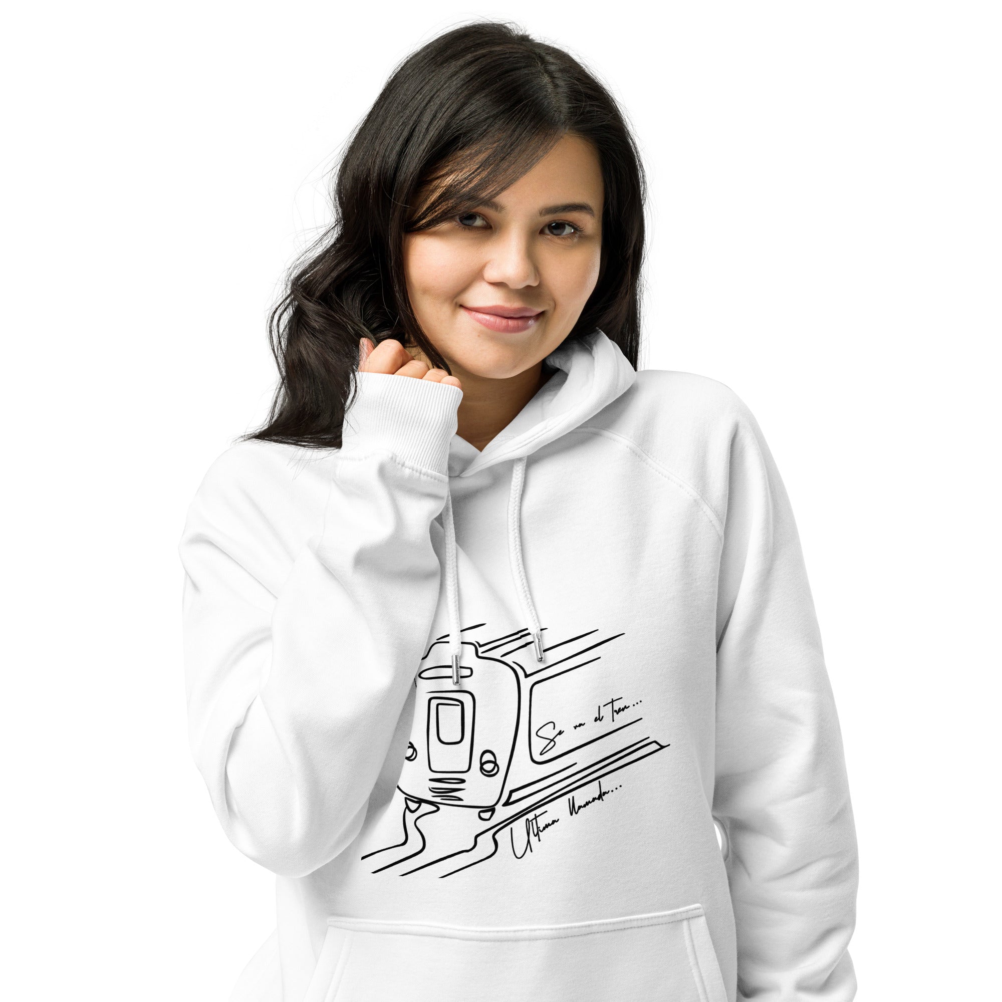 Eco raglan Unisex hoodie, Tren - LOS GUSANOS