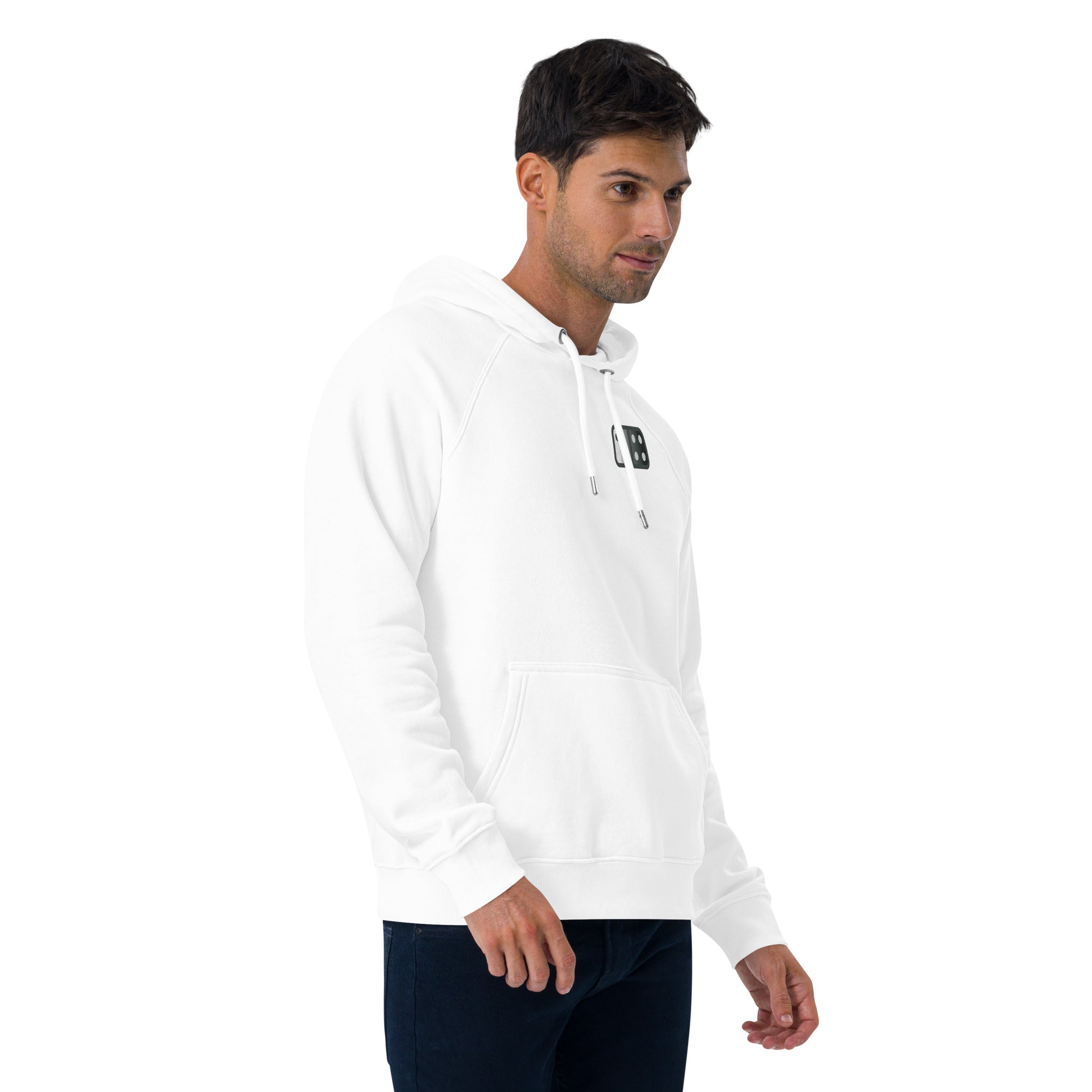 Eco raglan Unisex hoodie, 2024 Embroidered