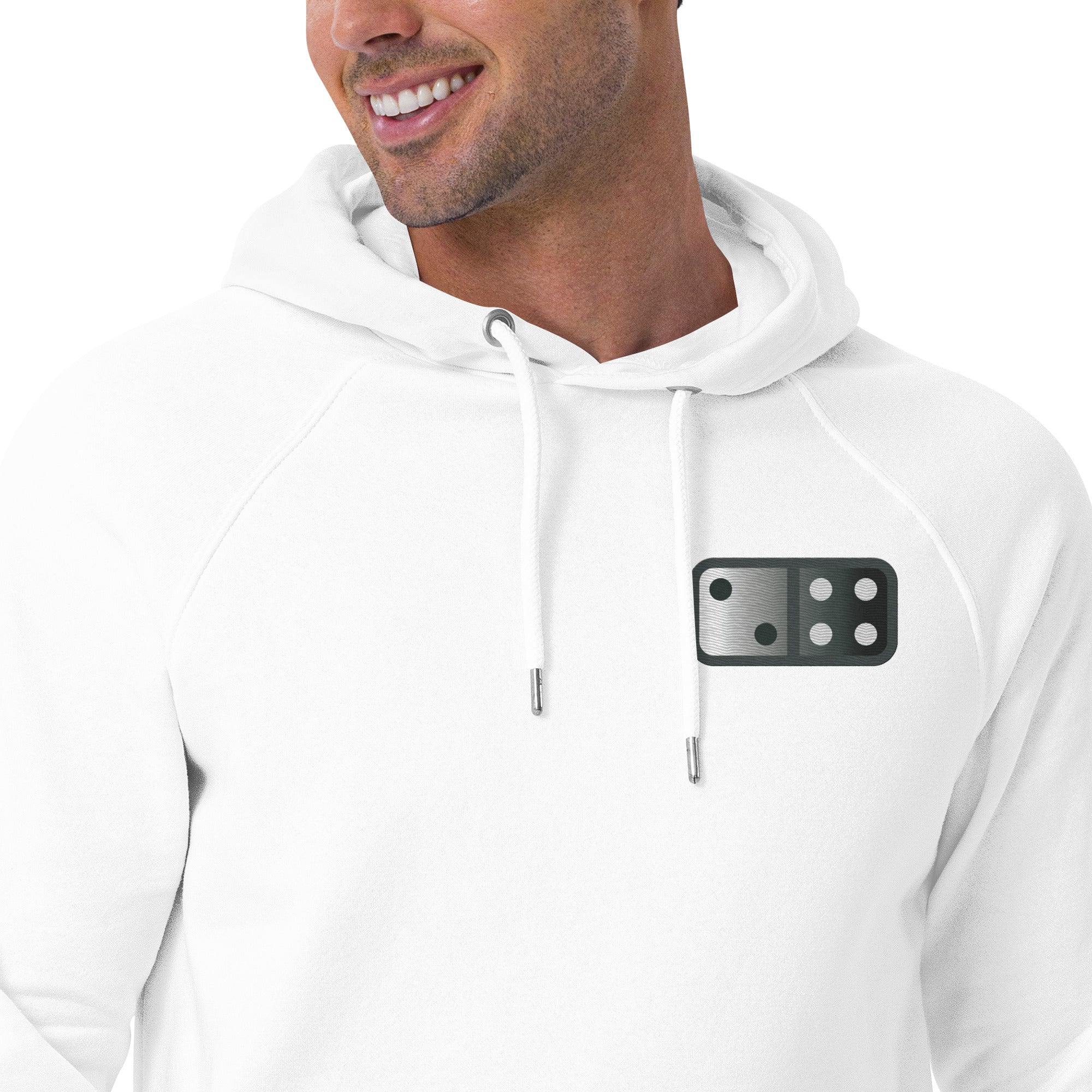 Eco raglan Unisex hoodie, 2024 Embroidered