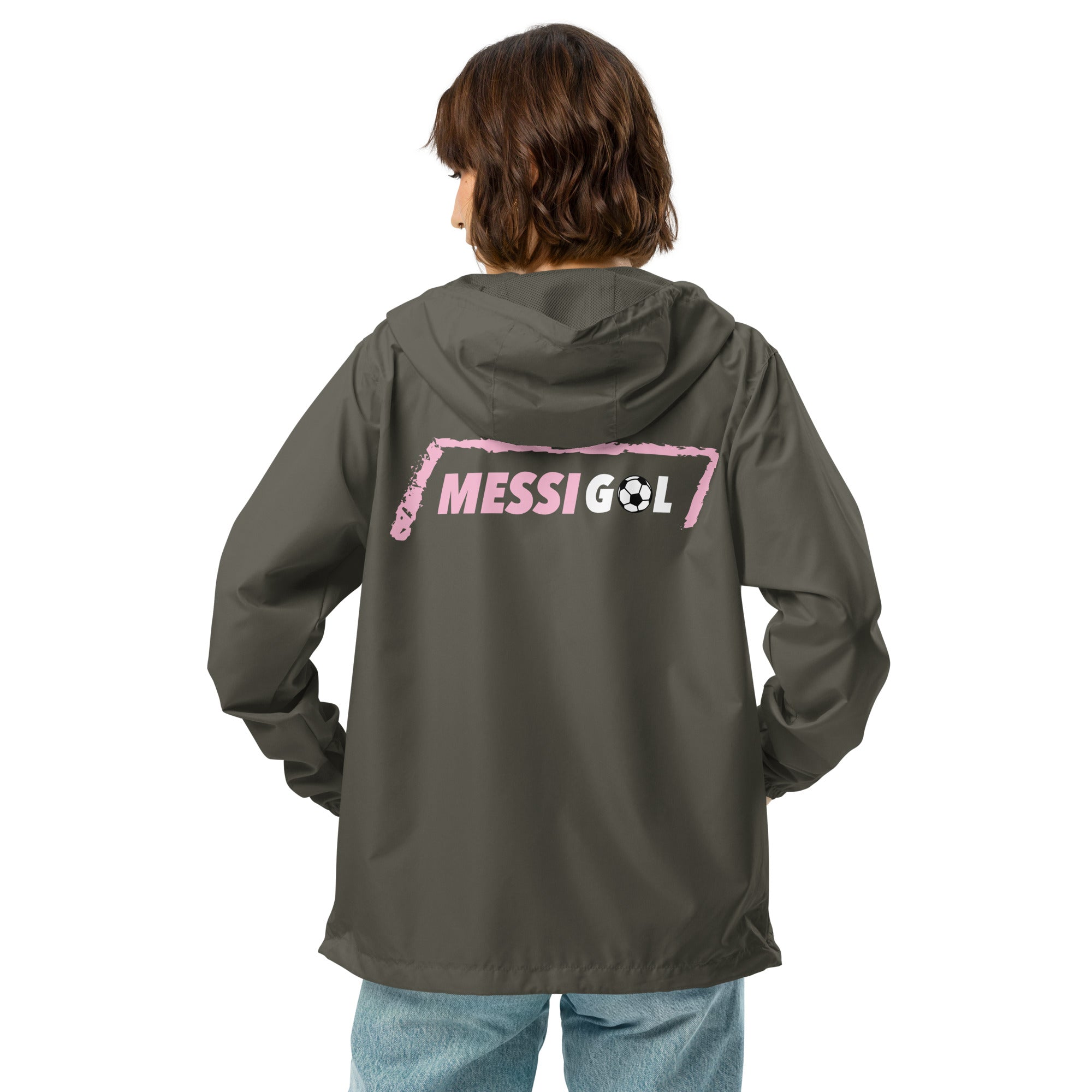 Lightweight zip up Unisex windbreaker, MessiGol