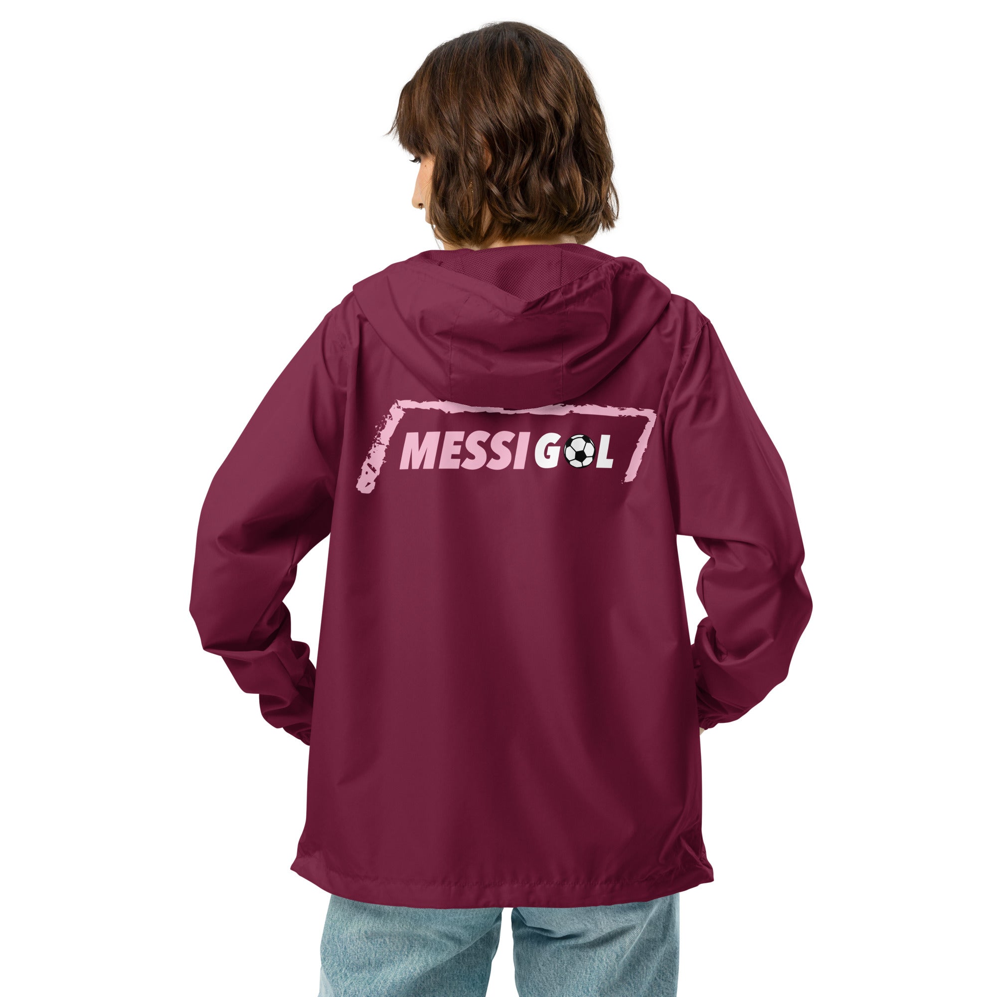 Lightweight zip up Unisex windbreaker, MessiGol