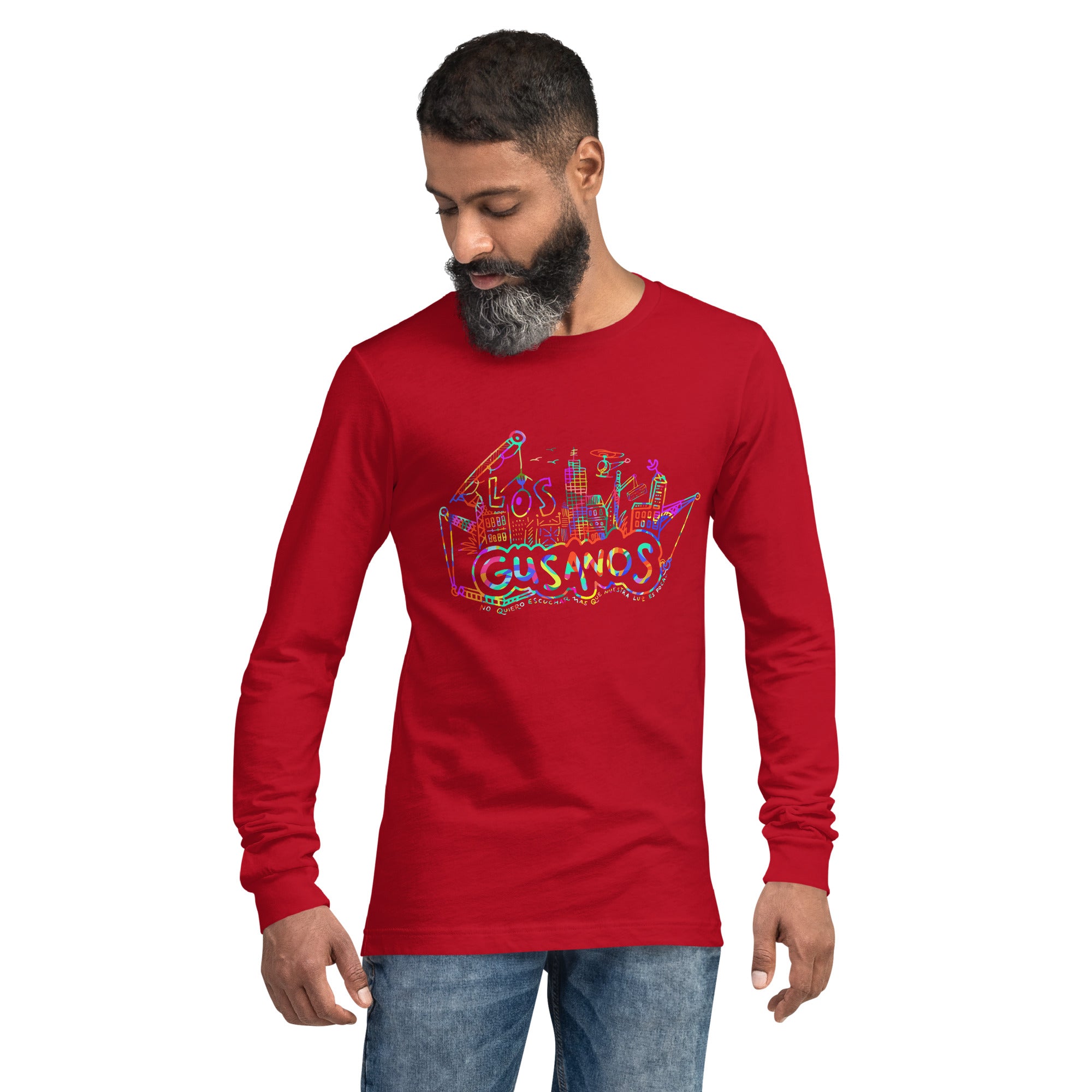 Long Sleeve Unisex Tee, DownTown - LOS GUSANOS