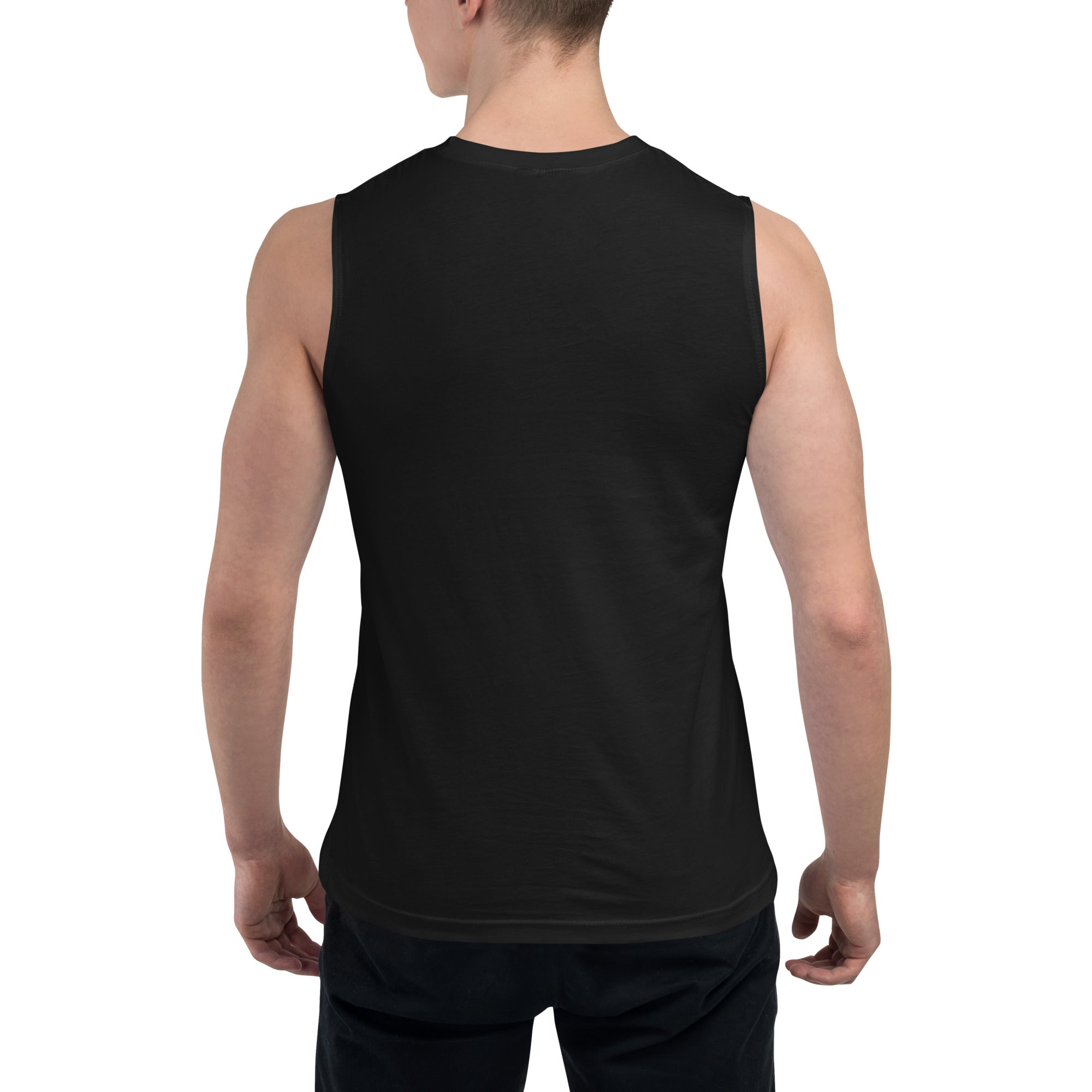 Muscle Shirt for Men- Amor Fati Digital Print by Los Gusanos | Gym-Ready Muscle Fit Shirt