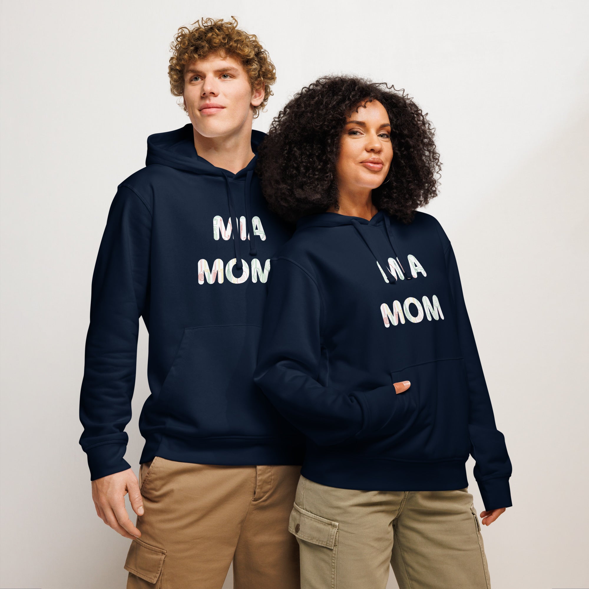 Unisex Organic Hoodie with “Mia Mom” Energy – Love, Style & Season