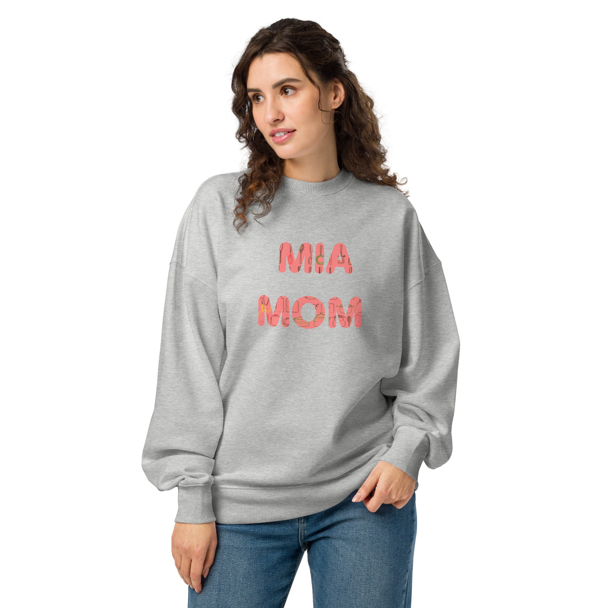 Unisex Organic Oversized Sweatshirt with “Mia Mom” Touch – Cozy & Conscious