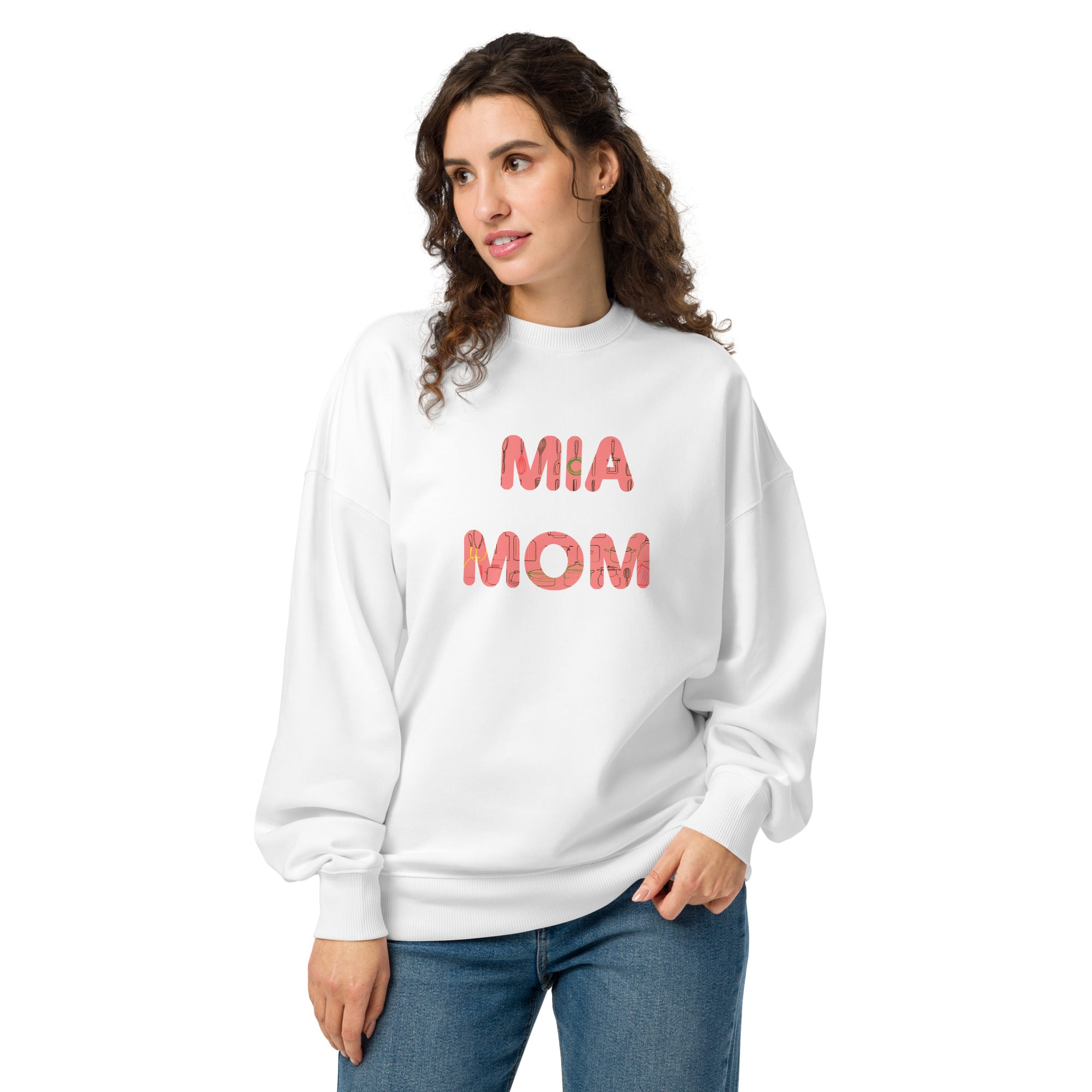 Unisex Organic Oversized Sweatshirt with “Mia Mom” Touch – Cozy & Conscious