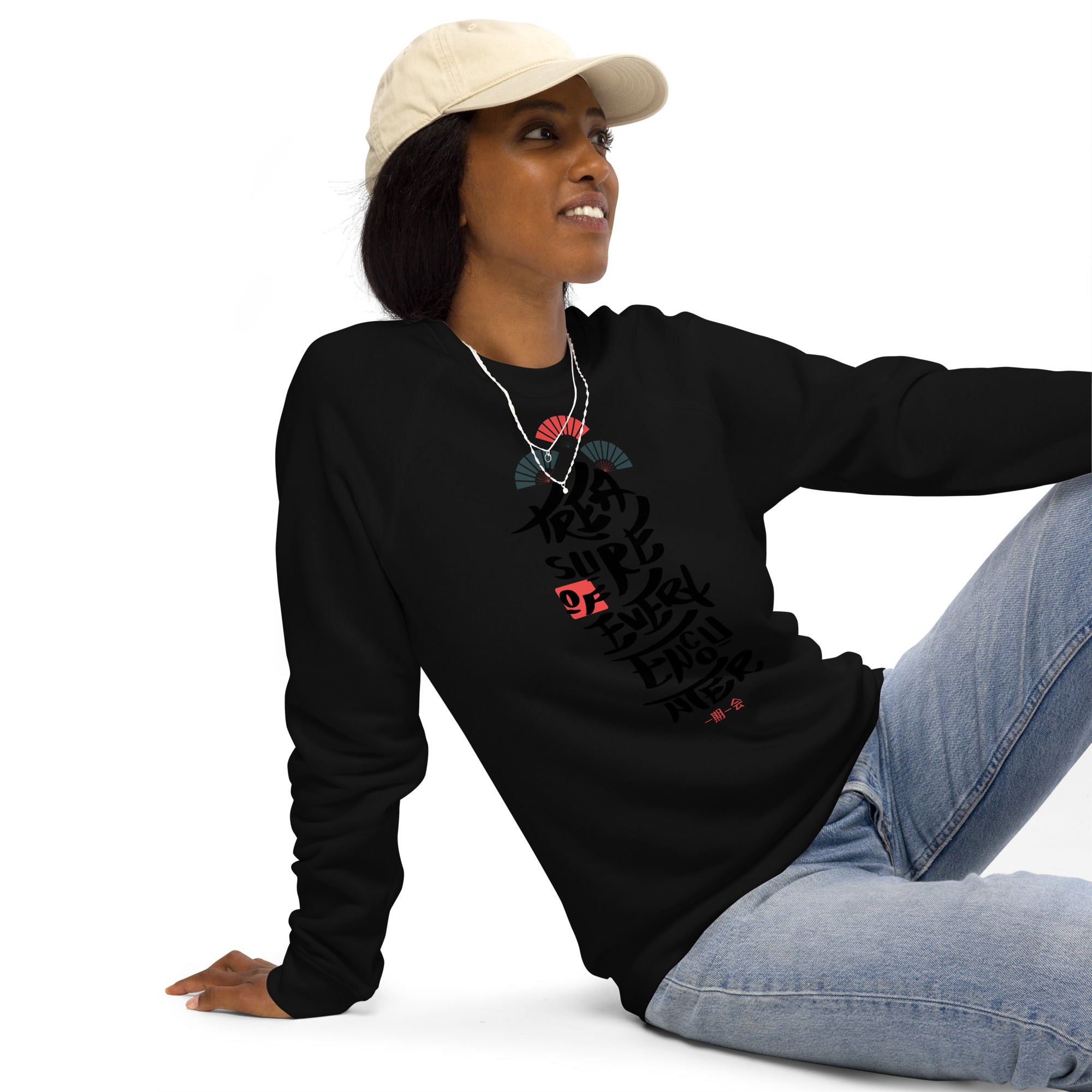 Unisex sweatshirt Organic raglan, Un Encuentro - LOS GUSANOS