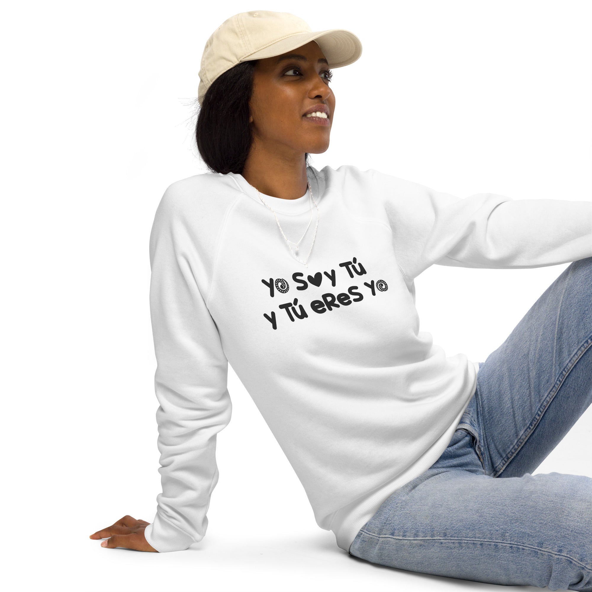 Unisex sweatshirt Organic raglan, Yo Soy Tú - LOS GUSANOS