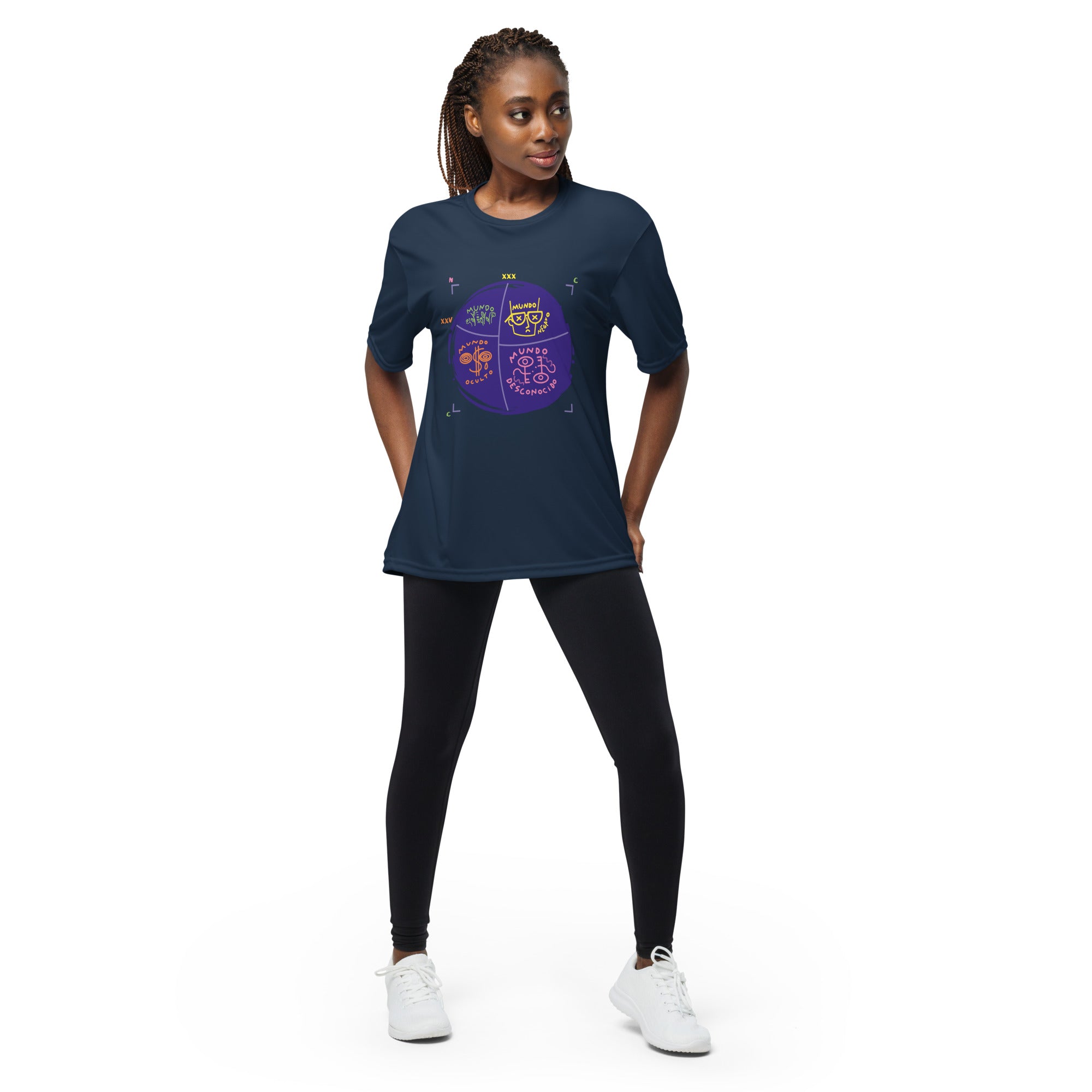 Unisex performance crew neck t-shirt, Mundo Johari