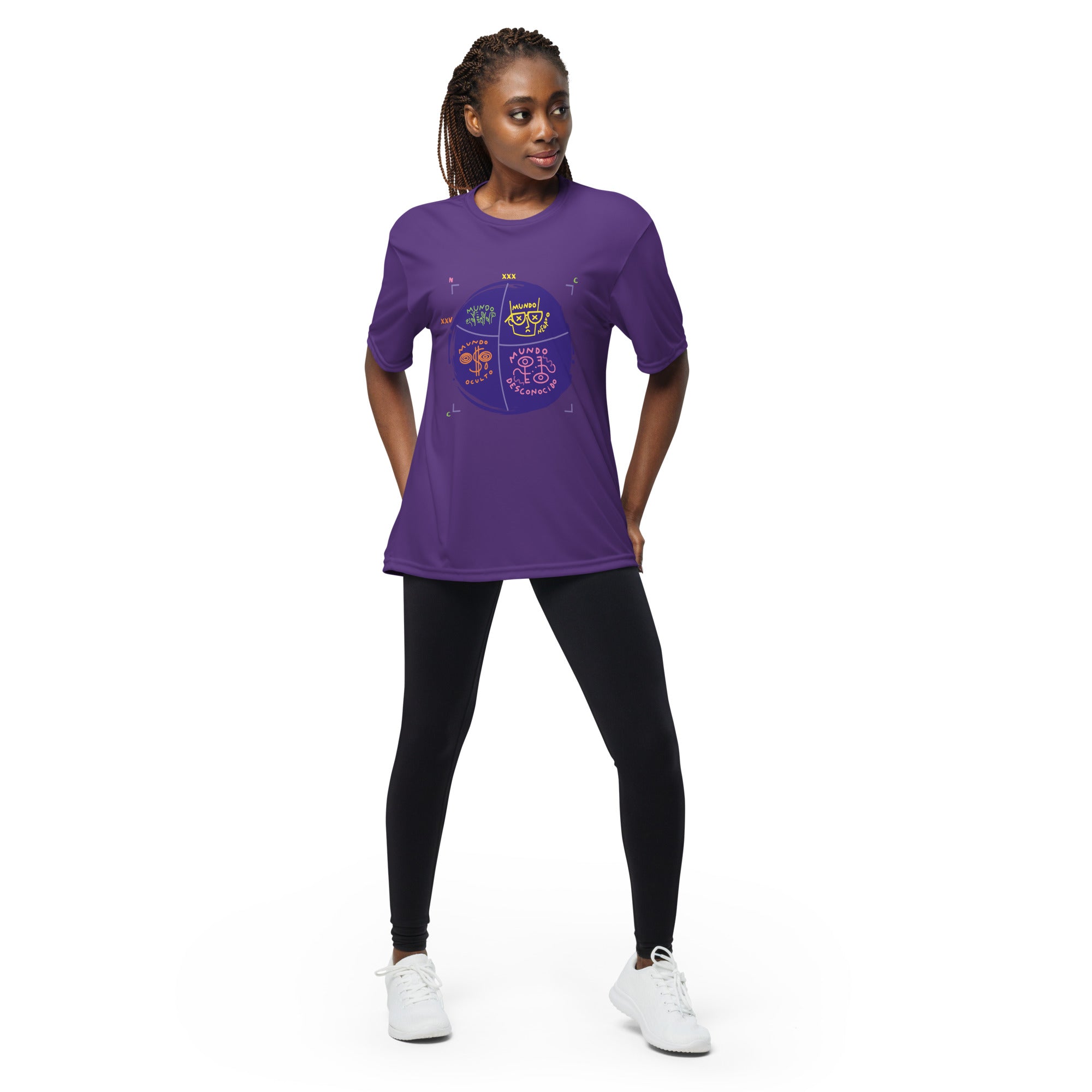 Unisex performance crew neck t-shirt, Mundo Johari