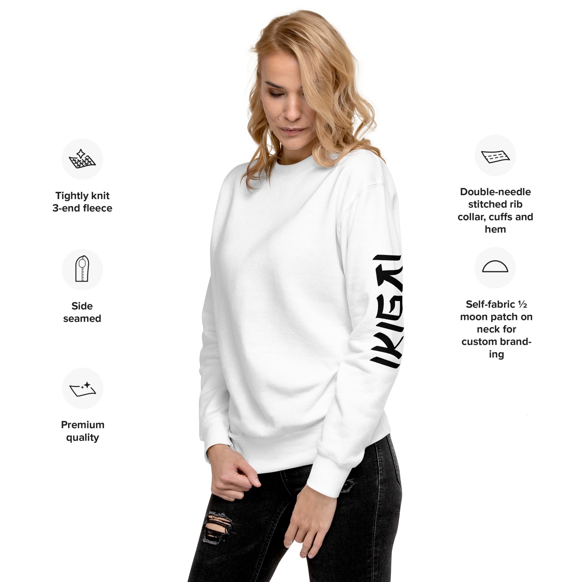 Unisex Premium Sweatshirt - Ikigai Design by Los Gusanos | Custom Graphic Sweatshirt for Men & Women