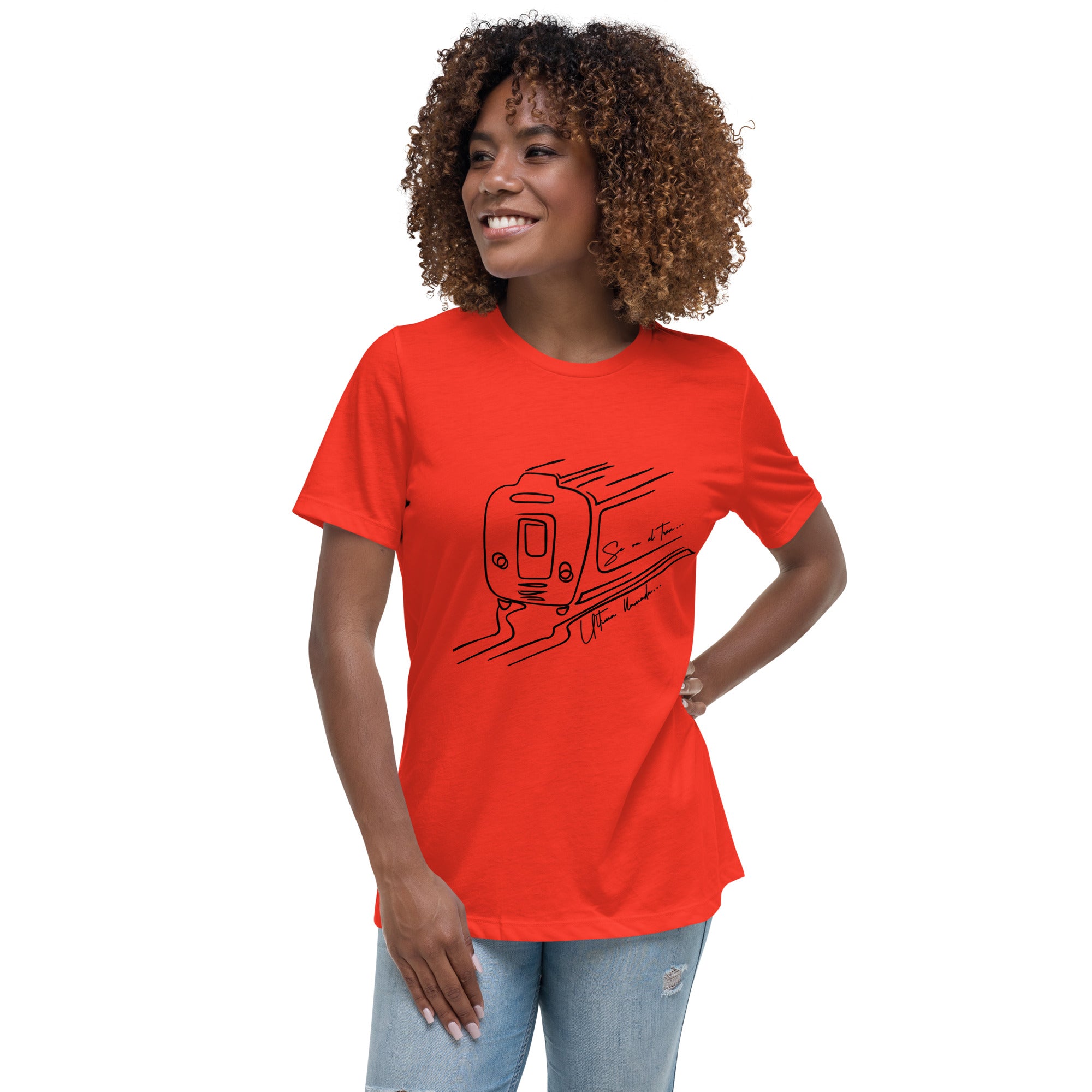 Relaxed Ladies T-Shirt, Tren - LOS GUSANOS